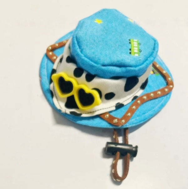 Bearded Dragon Cowboy Outfit β Adjustable Denim Vest or Skirt with Leash, Hat & Bib Optional