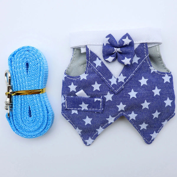Bearded Dragon Clothes Set β Tuxedo, Dress, or Vest with Leash | Holiday & Everyday Wear for Small Pets