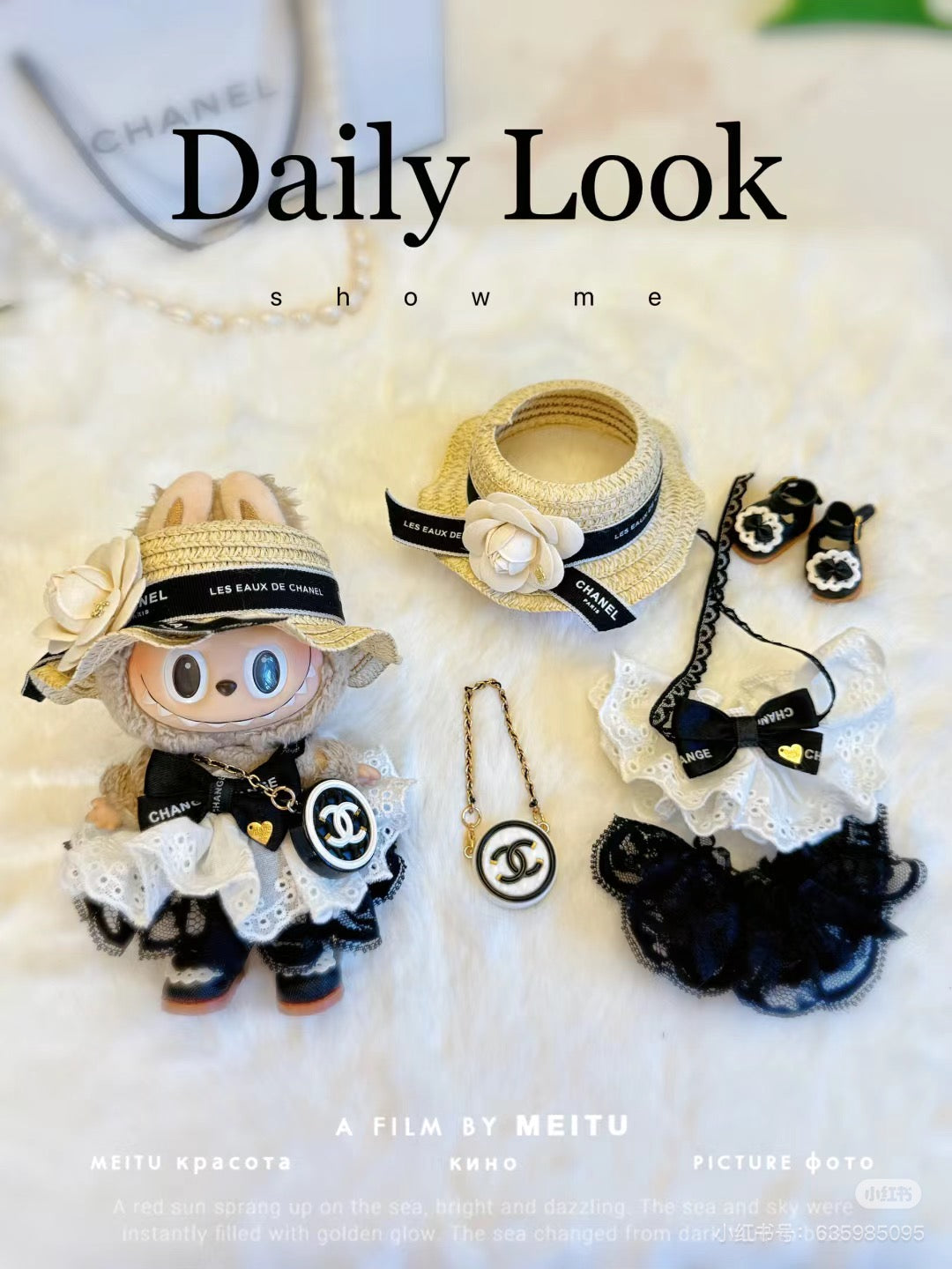 [Excleding dolls] Labubu Doll Clothes - Chic Luxury Puff Dress, Labubu’s Claus Costume