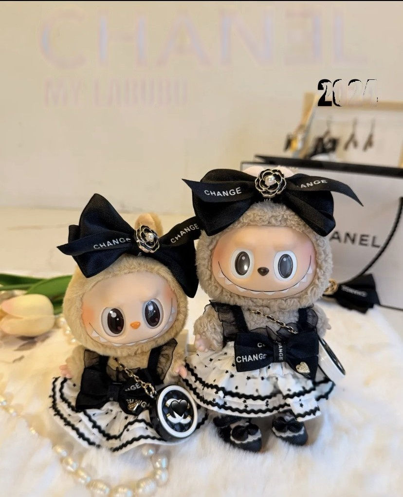 [Excleding dolls] Labubu Doll Clothes - Chic Luxury Puff Dress, Labubu’s Claus Costume