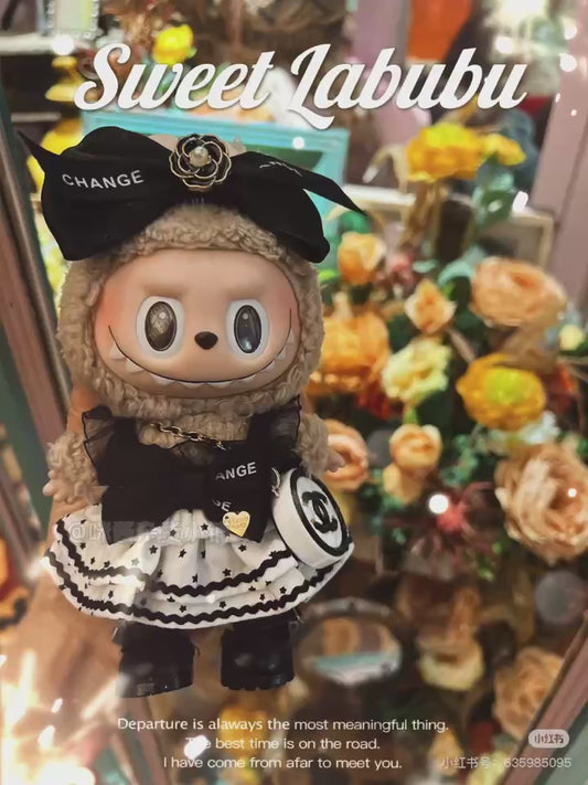 [Excleding dolls] Labubu Doll Clothes - Chic Luxury Puff Dress, Labubu’s Claus Costume